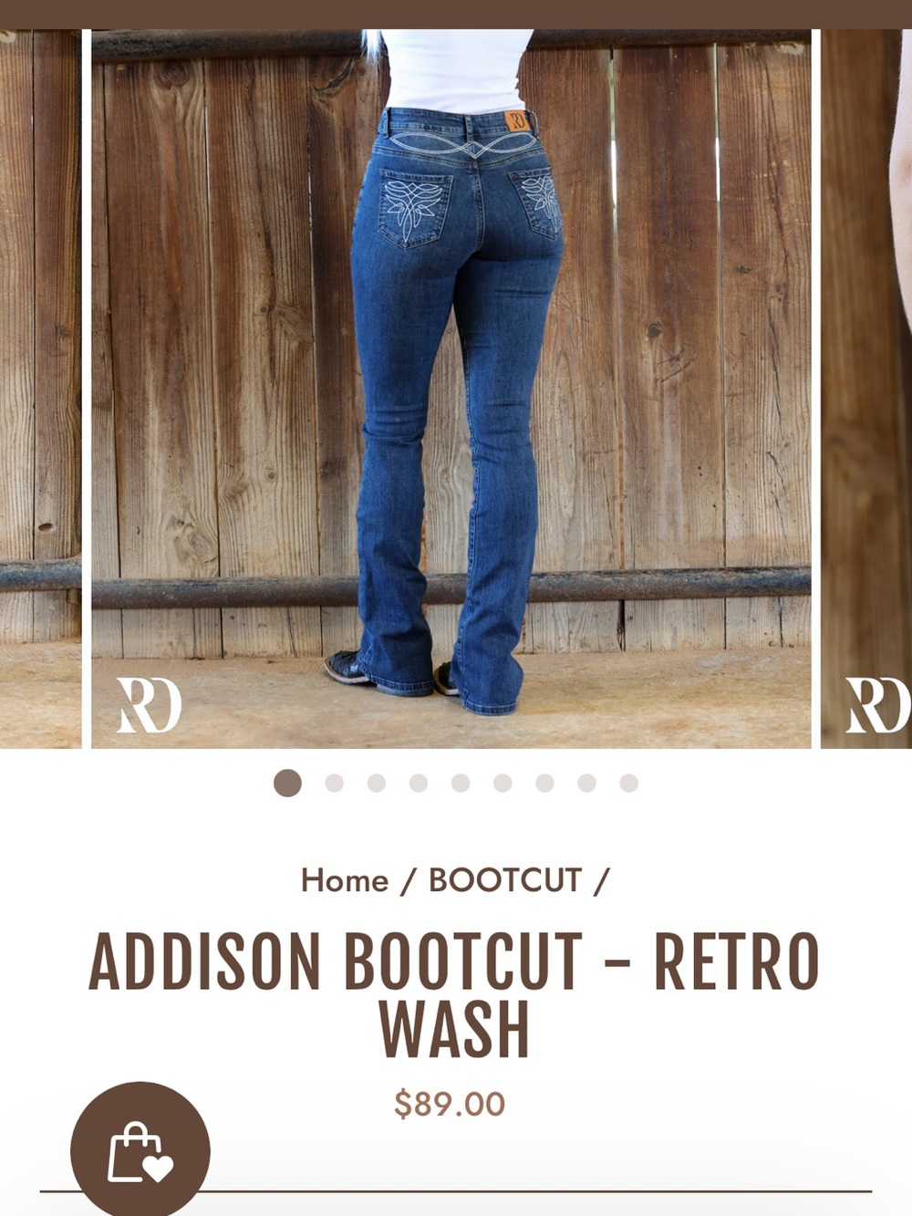 Addison Bootcut Jeans - Retro Wash Blue